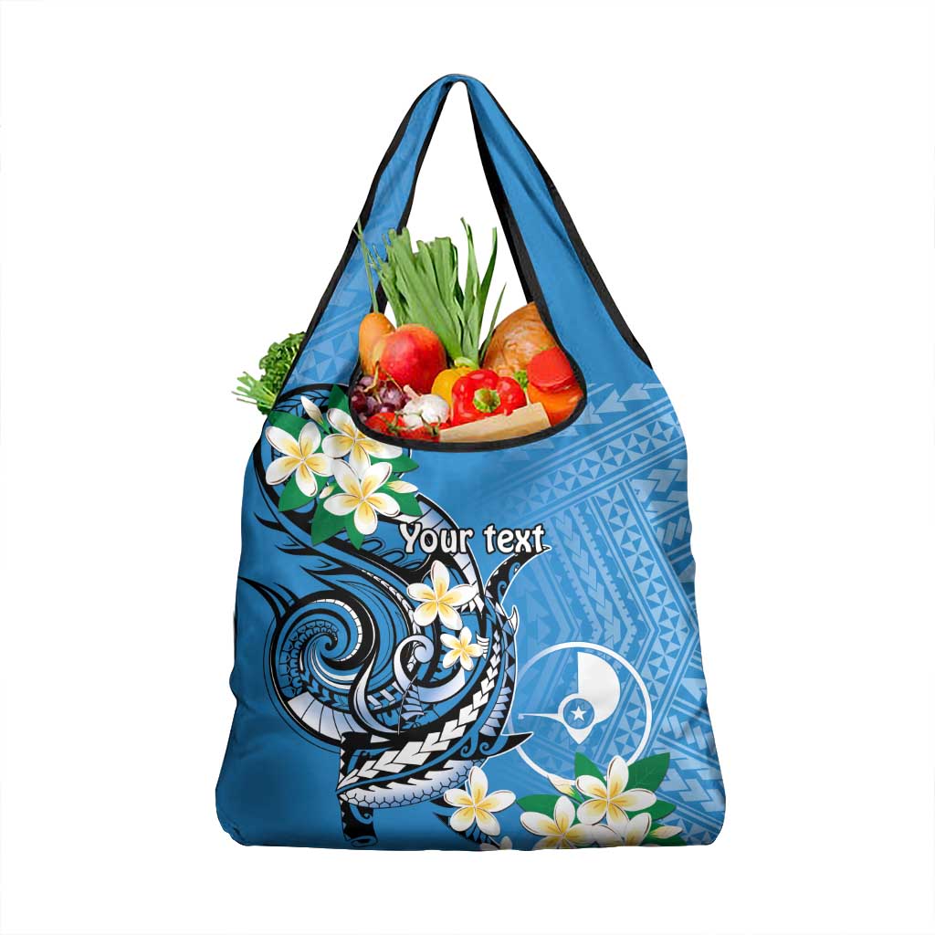 FSM Yap State Polynesian Shark Tattoo Personalised Grocery Bag LT9 1-pack One Size Blue - Polynesian Pride