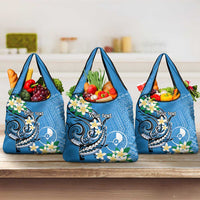 FSM Yap State Polynesian Shark Tattoo Personalised Grocery Bag LT9 3-pack One Size Blue - Polynesian Pride