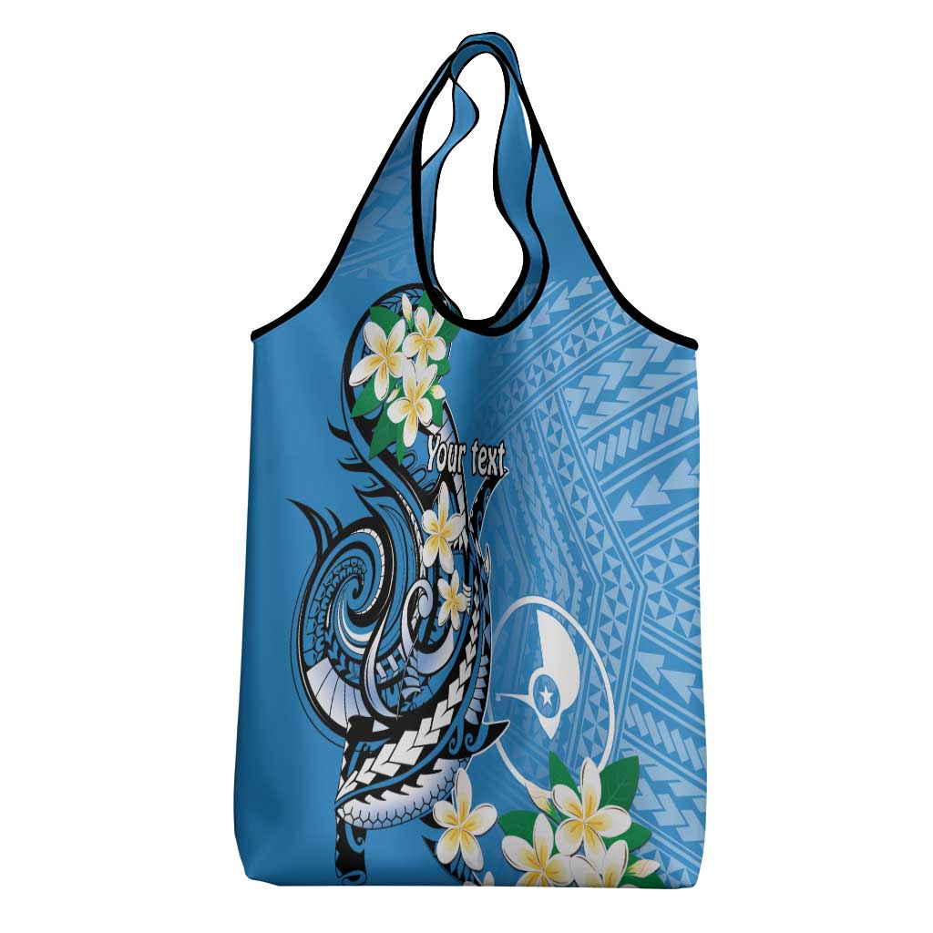FSM Yap State Polynesian Shark Tattoo Personalised Grocery Bag LT9 - Polynesian Pride