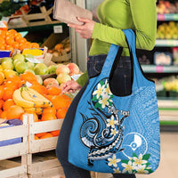 FSM Yap State Polynesian Shark Tattoo Personalised Grocery Bag LT9 - Polynesian Pride