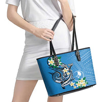FSM Yap State Polynesian Shark Tattoo Personalised Leather Tote Bag LT9 - Polynesian Pride