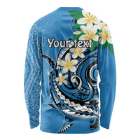 FSM Yap State Polynesian Shark Tattoo Personalised Long Sleeve Shirt LT9 - Polynesian Pride