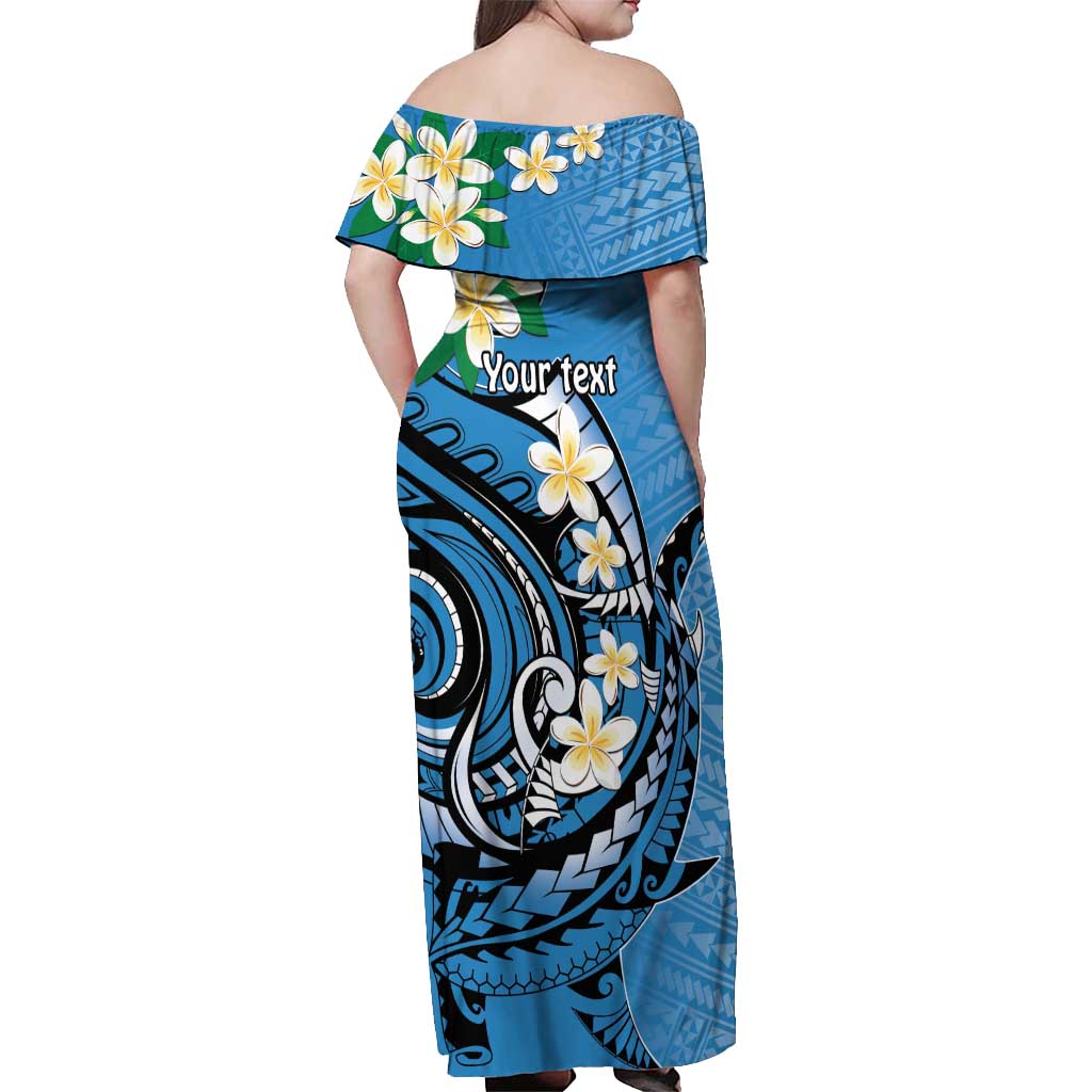 FSM Yap State Polynesian Shark Tattoo Personalised Off Shoulder Maxi Dress LT9 - Polynesian Pride