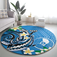 FSM Yap State Polynesian Shark Tattoo Personalised Round Carpet LT9 - Polynesian Pride