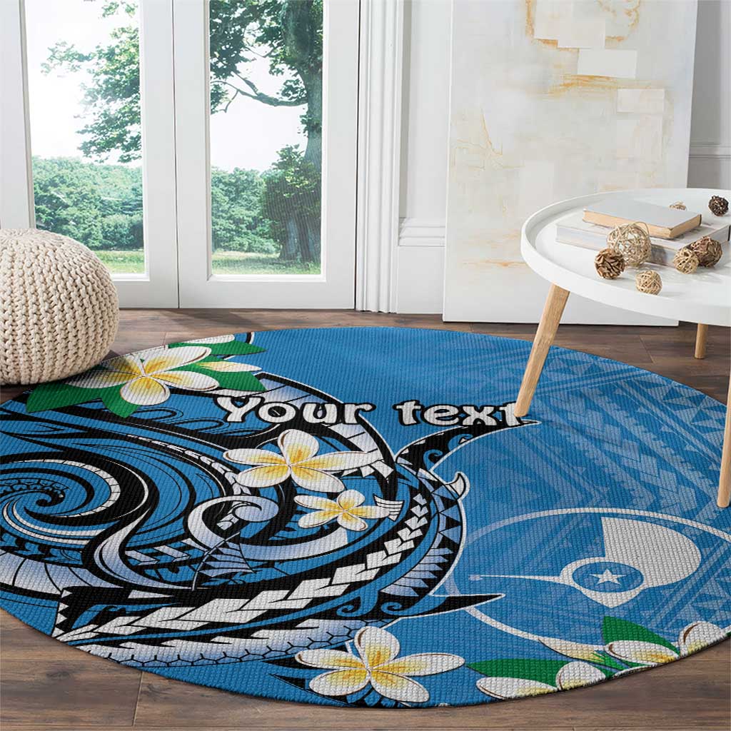FSM Yap State Polynesian Shark Tattoo Personalised Round Carpet LT9 - Polynesian Pride