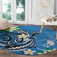 FSM Yap State Polynesian Shark Tattoo Personalised Round Carpet LT9 - Polynesian Pride