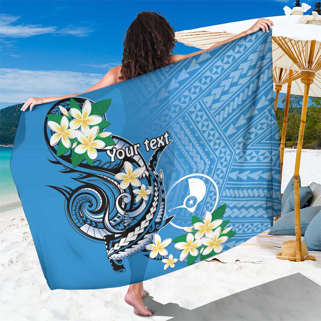 FSM Yap State Polynesian Shark Tattoo Personalised Sarong LT9 One Size 44 x 66 inches Blue - Polynesian Pride