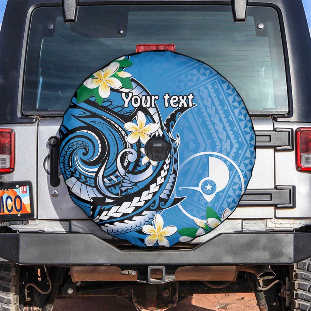 FSM Yap State Polynesian Shark Tattoo Personalised Spare Tire Cover LT9 Blue - Polynesian Pride