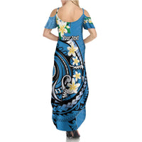 FSM Yap State Polynesian Shark Tattoo Personalised Summer Maxi Dress LT9 - Polynesian Pride