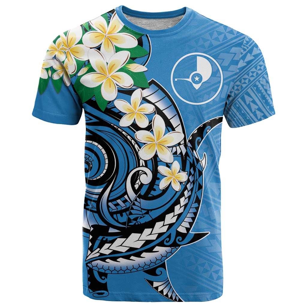 FSM Yap State Polynesian Shark Tattoo Personalised T Shirt LT9 Blue - Polynesian Pride