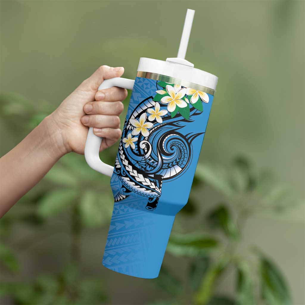 FSM Yap State Polynesian Shark Tattoo Personalised Tumbler With Handle LT9 - Polynesian Pride