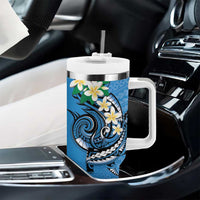 FSM Yap State Polynesian Shark Tattoo Personalised Tumbler With Handle LT9 - Polynesian Pride
