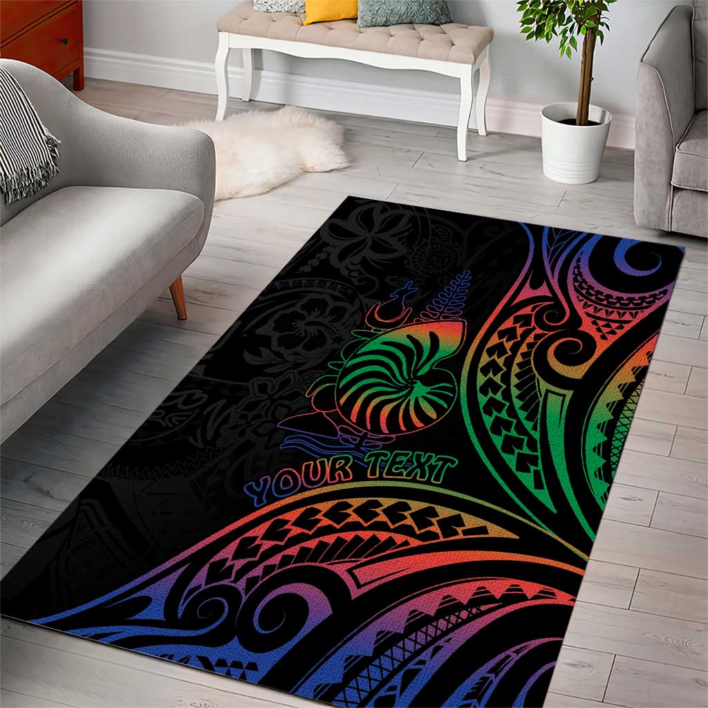 New Caledonia Polynesian Tatoo Personalised Area Rug LT9 - Polynesian Pride