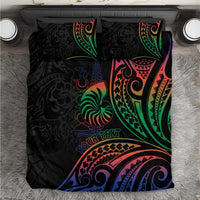 New Caledonia Polynesian Tatoo Personalised Bedding Set LT9 Black - Polynesian Pride