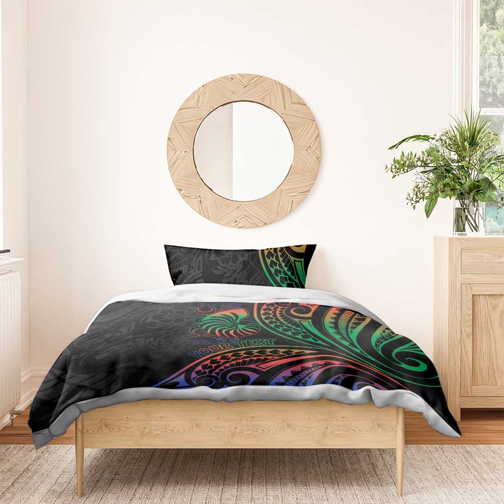 New Caledonia Polynesian Tatoo Personalised Bedding Set LT9 - Polynesian Pride
