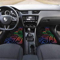 New Caledonia Polynesian Tatoo Personalised Car Mats LT9 Set 2pcs - Front Black - Polynesian Pride
