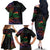 New Caledonia Polynesian Tatoo Personalised Family Matching Off The Shoulder Long Sleeve Dress and Hawaiian Shirt