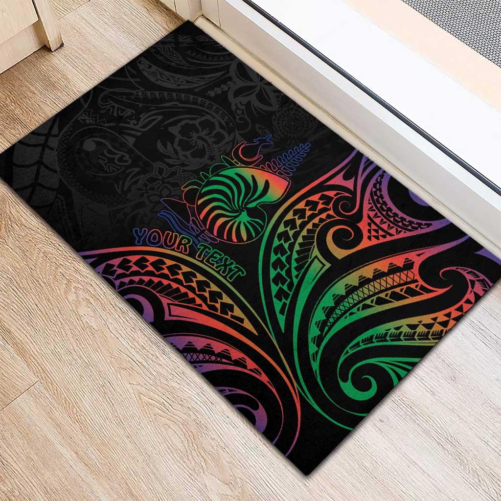 New Caledonia Polynesian Tatoo Personalised Rubber Doormat LT9 - Polynesian Pride