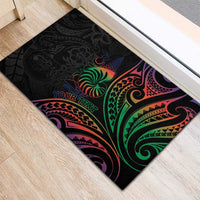New Caledonia Polynesian Tatoo Personalised Rubber Doormat LT9 - Polynesian Pride