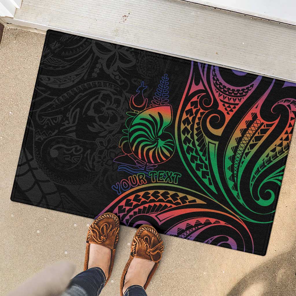 New Caledonia Polynesian Tatoo Personalised Rubber Doormat LT9 - Polynesian Pride