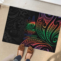 New Caledonia Polynesian Tatoo Personalised Rubber Doormat LT9 - Polynesian Pride