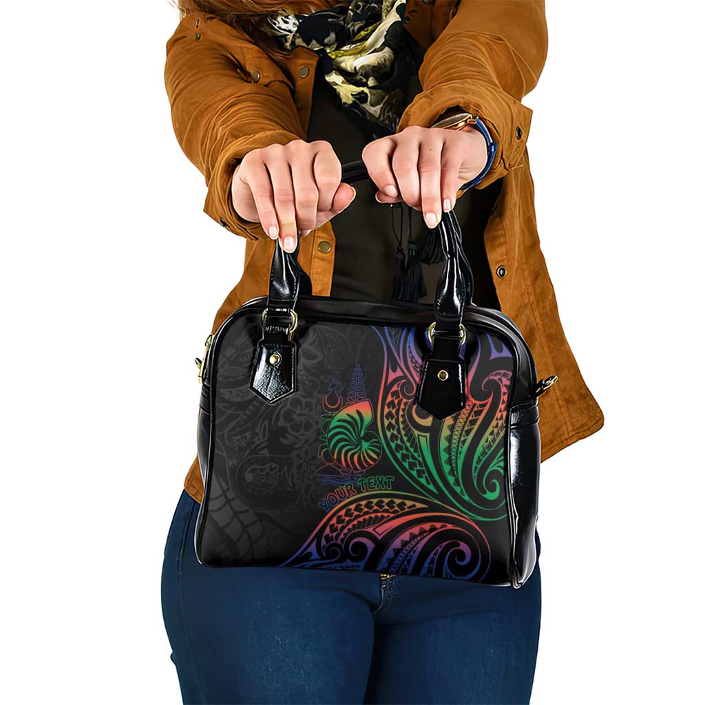 New Caledonia Polynesian Tatoo Personalised Shoulder Handbag LT9 One Size Black - Polynesian Pride