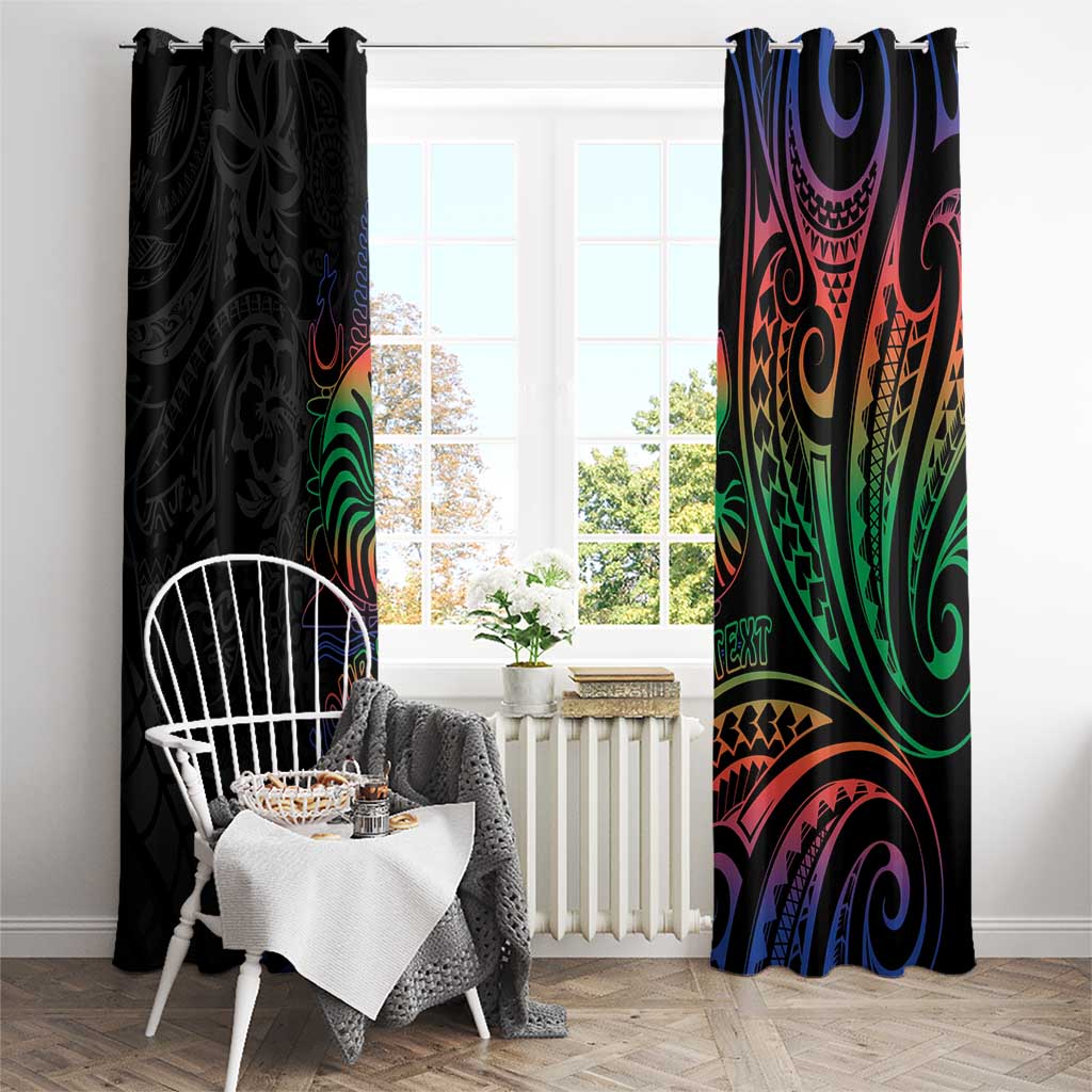 New Caledonia Polynesian Tatoo Personalised Window Curtain LT9 - Polynesian Pride