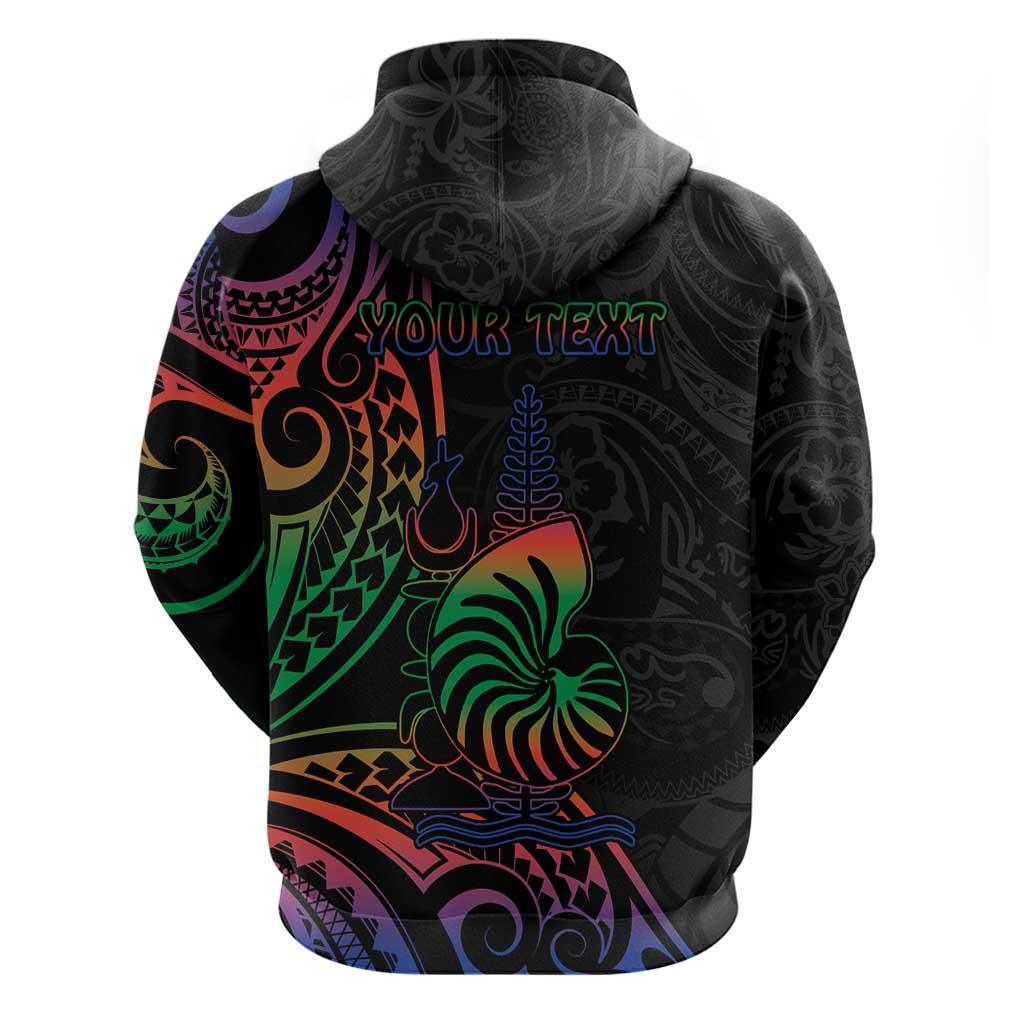 New Caledonia Polynesian Tatoo Personalised Zip Hoodie LT9 - Polynesian Pride