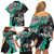 personalised-polynesia-skull-family-matching-off-shoulder-short-dress-and-hawaiian-shirt-tattoo-in-the-style-of-maori-with-marine-life-aqua