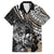 Personalised Polynesia Skull Family Matching Puletasi Dress and Hawaiian Shirt Tattoo In The Style Of Maori With Marine Life Gold LT9 Dad's Shirt - Short Sleeve Gold - Polynesian Pride