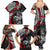 personalised-polynesia-skull-family-matching-summer-maxi-dress-and-hawaiian-shirt-tattoo-in-the-style-of-maori-with-marine-life-red