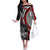 personalised-polynesia-skull-off-the-shoulder-long-sleeve-dress-tattoo-in-the-style-of-maori-with-marine-life-red