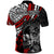 Personalised Polynesia Skull Polo Shirt Tattoo In The Style Of Maori With Marine Life Red LT9 - Polynesian Pride