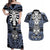 personalised-polynesia-skull-couples-matching-off-shoulder-maxi-dress-and-hawaiian-shirt-with-boars-tusk-blue-arty-vibe