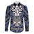 personalised-polynesia-skull-family-matching-long-sleeve-bodycon-dress-and-hawaiian-shirt-with-boars-tusk-blue-arty-vibe