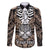 personalised-polynesia-skull-family-matching-long-sleeve-bodycon-dress-and-hawaiian-shirt-with-boars-tusk-gold-arty-vibe