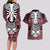 personalised-polynesia-skull-couples-matching-long-sleeve-bodycon-dress-and-hawaiian-shirt-with-boars-tusk-pink-arty-vibe