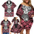 personalised-polynesia-skull-family-matching-off-shoulder-short-dress-and-hawaiian-shirt-with-boars-tusk-pink-arty-vibe