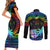 fiji-lgbt-couples-matching-short-sleeve-bodycon-dress-and-long-sleeve-button-shirts-love-is-love-tapa-pattern-rainbow-water-color