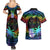 fiji-lgbt-couples-matching-summer-maxi-dress-and-hawaiian-shirt-love-is-love-tapa-pattern-rainbow-water-color