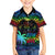 Personalised Fiji LGBT Family Matching Puletasi Dress and Hawaiian Shirt Love Is Love Tapa Pattern Rainbow Water Color LT9 Son's Shirt Black - Polynesian Pride