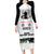 New Zealand South Africa Rugby Family Matching Long Sleeve Bodycon Dress and Hawaiian Shirt History Commemorative World Cup Winners Unique LT9 Mom's Dress White - Polynesian Pride