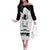 New Zealand South Africa Rugby Family Matching Off Shoulder Long Sleeve Dress and Hawaiian Shirt History Commemorative World Cup Winners Unique LT9 Mom's Dress White - Polynesian Pride