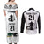 Custom New Zealand South Africa Rugby Couples Matching Off Shoulder Maxi Dress and Long Sleeve Button Shirt History Commemorative World Cup Winners Unique LT9 - Polynesian Pride