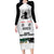 Custom New Zealand South Africa Rugby Long Sleeve Bodycon Dress History Commemorative World Cup Winners Unique LT9 Long Dress White - Polynesian Pride