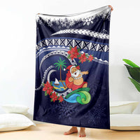Felis Pusgua Guam Santa Blanket Merry Christmas with Polynesian Tribal LT9 - Polynesian Pride
