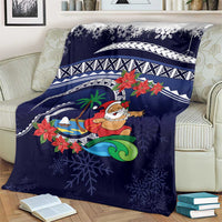 Felis Pusgua Guam Santa Blanket Merry Christmas with Polynesian Tribal LT9 - Polynesian Pride