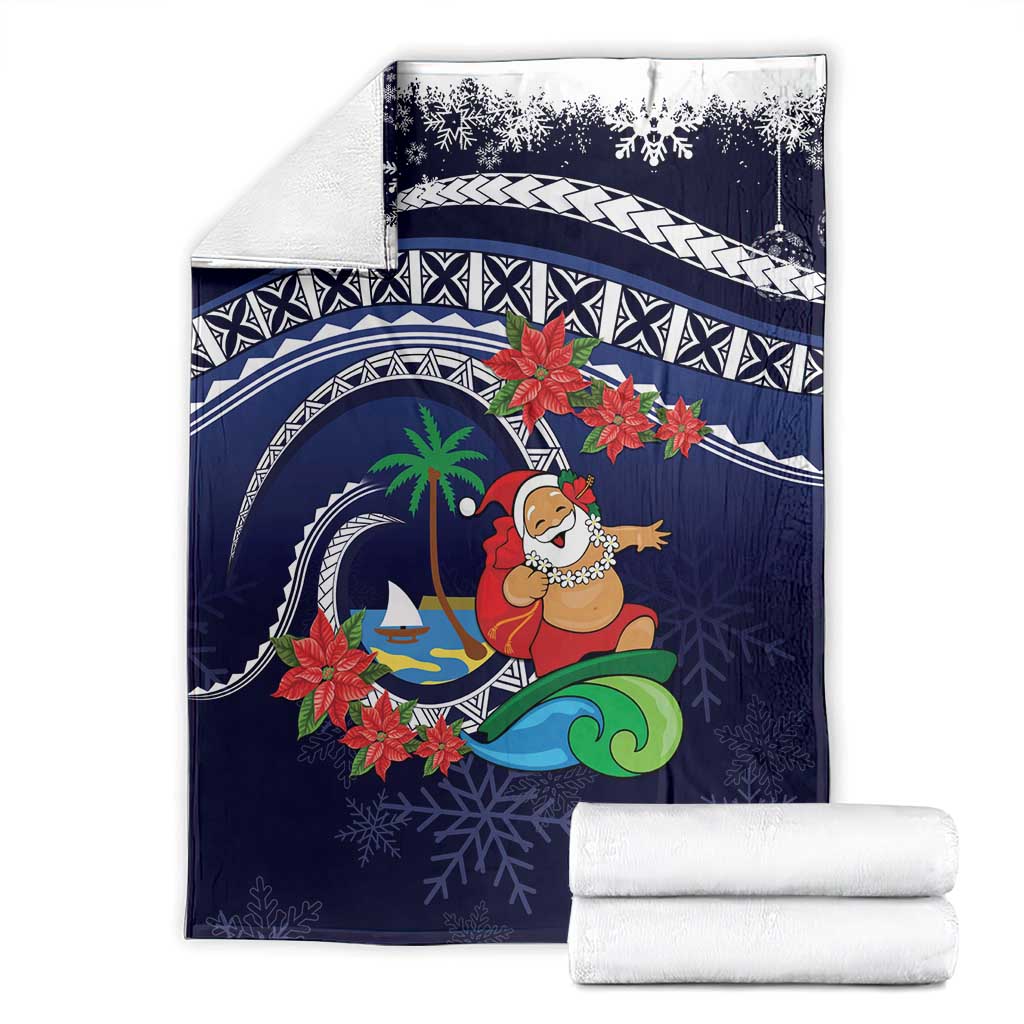 Felis Pusgua Guam Santa Blanket Merry Christmas with Polynesian Tribal LT9 - Polynesian Pride