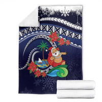 Felis Pusgua Guam Santa Blanket Merry Christmas with Polynesian Tribal LT9 - Polynesian Pride