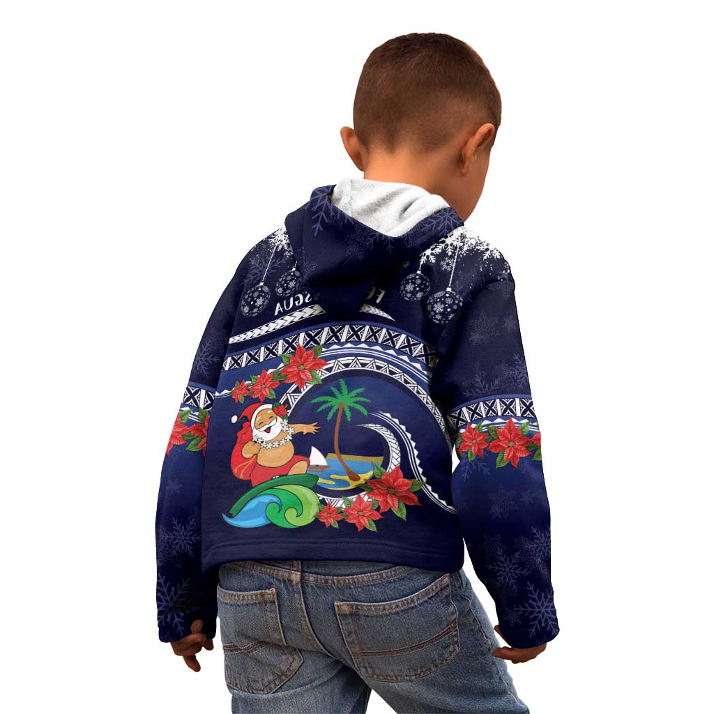 Felis Pusgua Guam Santa Kid Hoodie Merry Christmas with Polynesian Tribal LT9 - Polynesian Pride